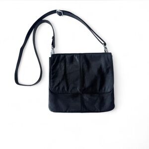 latico Black Leather Crossbody Shoulder Bag